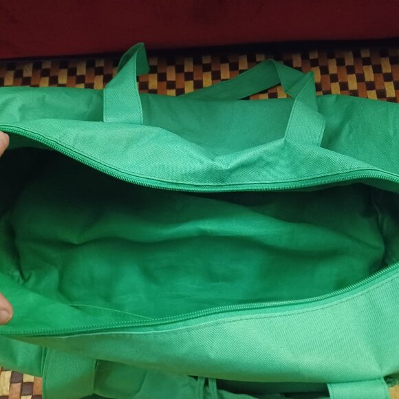 Canvas Duffle Bag Green Duffel Bag - Picture 3 of 3